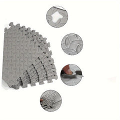 12pcs Rug Puzzle Exercise Mat Floor Mats Foam Interlocking Tiles