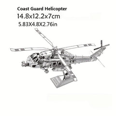 Stainless Steel Metal Glue Jigsaw Puzzle Aircraft Model Toy