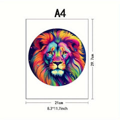 Colorful Lion Wooden Puzzle Toy - Fun Family Game Gift