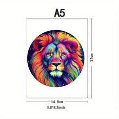 Colorful Lion Wooden Puzzle Toy - Fun Family Game Gift