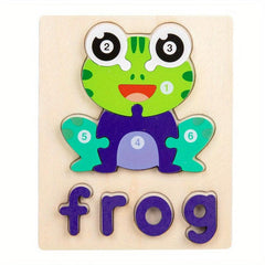 3D Vowel Letter Puzzles for Kids - Educational Word Card Buckle Toy