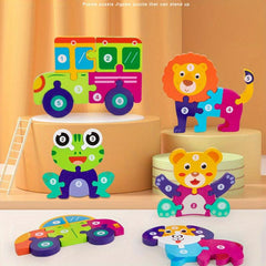 3D Vowel Letter Puzzles for Kids - Educational Word Card Buckle Toy