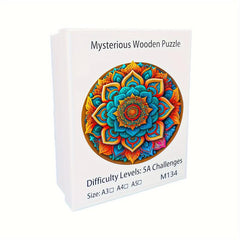 Wooden Flower Jigsaw Puzzle Variety Shapes Gift Kids Adults