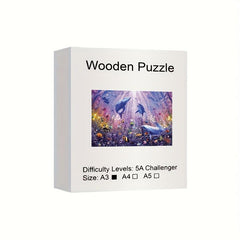 Dolphin Wooden Jigsaw Puzzle Unique Animal Shaped Magic Puzzles