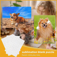 Sublimation Blanks Puzzles A5 Jigsaw Puzzles DIY for Heat Press Printing Crafts