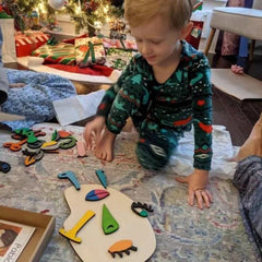 Detachable Wooden Puzzle with Human Face Accessories