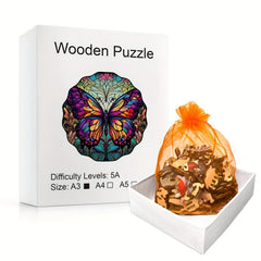 Colorful Butterfly Puzzle Irregular Animal Wooden Brain Teaser Gift