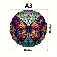 Colorful Butterfly Puzzle Irregular Animal Wooden Brain Teaser Gift