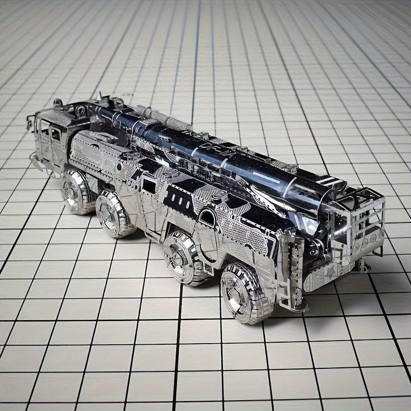 Metal Assembled Toy Car Model 3D Puzzle Missile Car Toy