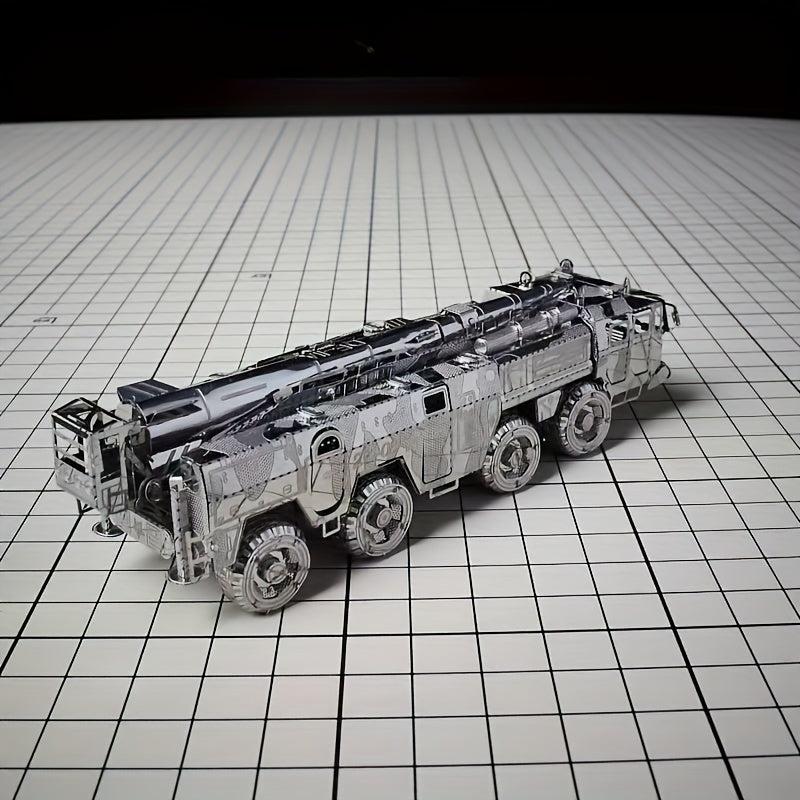 Metal Assembled Toy Car Model 3D Puzzle Missile Car Toy