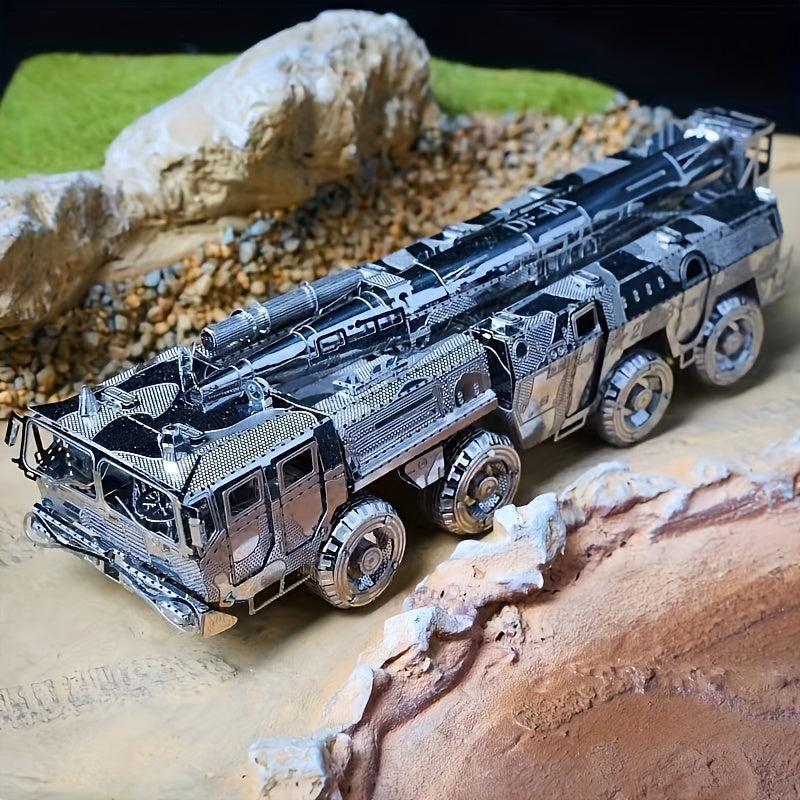 Metal Assembled Toy Car Model 3D Puzzle Missile Car Toy