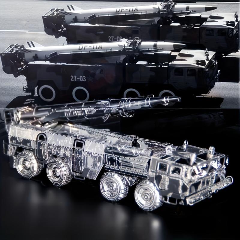 Metal Assembled Toy Car Model 3D Puzzle Missile Car Toy