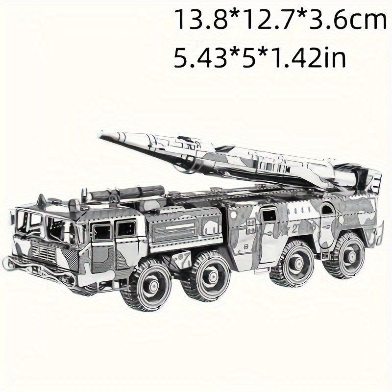 Metal Assembled Toy Car Model 3D Puzzle Missile Car Toy