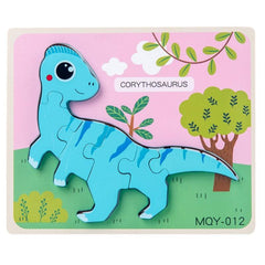 Dinosaur 3D Wooden Puzzle Jigsaw For Kids Boy Girl Montessori Early Learning