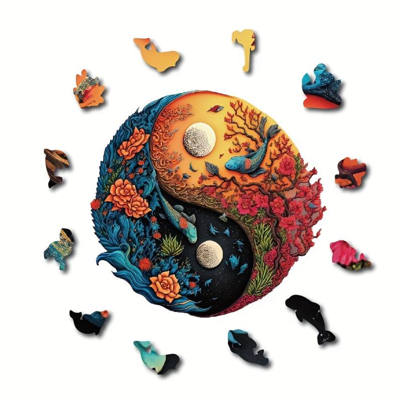 Tai Chi Wooden Animal Puzzle Toy for Kids and Adults