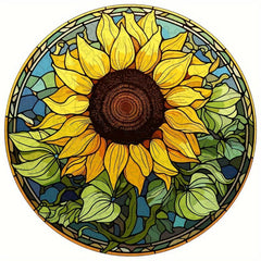 Window Grilles Sunflowers Wooden Puzzles for Senior Players