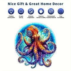 Giant Octopus Wooden Puzzle Jigsaw Toy Christmas Birthday Gift