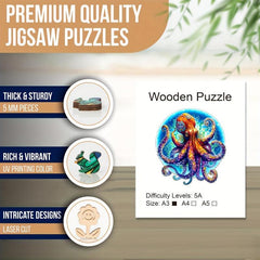 Giant Octopus Wooden Puzzle Jigsaw Toy Christmas Birthday Gift