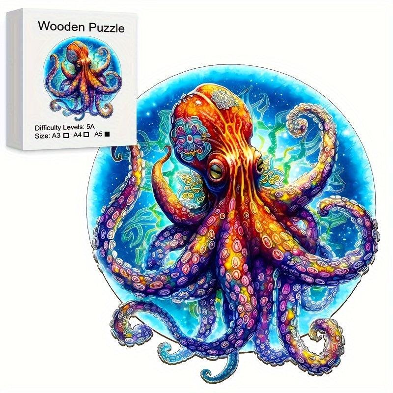 Giant Octopus Wooden Puzzle Jigsaw Toy Christmas Birthday Gift