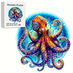 Giant Octopus Wooden Puzzle Jigsaw Toy Christmas Birthday Gift