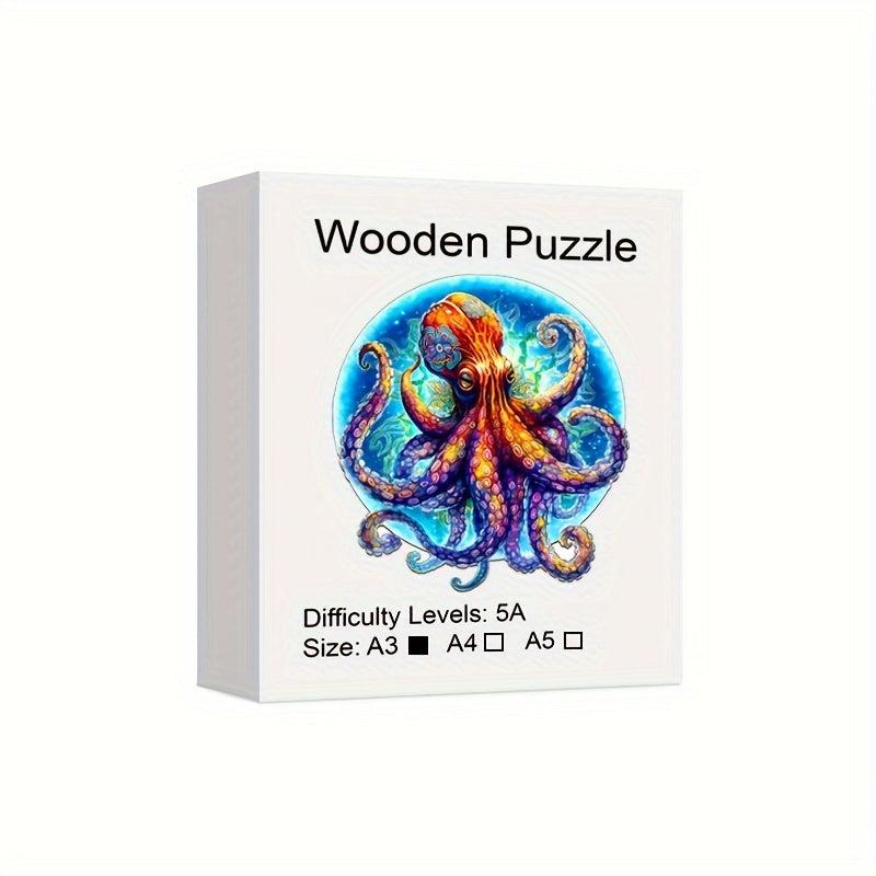 Giant Octopus Wooden Puzzle Jigsaw Toy Christmas Birthday Gift
