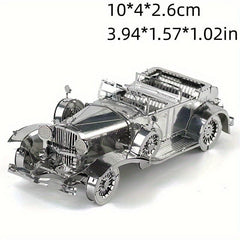 Metal Assembled Toy Boat Model 3D Puzzle Car Hand Model