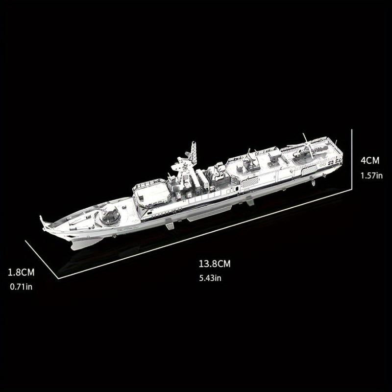 Metal Assembled Toy Boat Model 3D Puzzle Car Hand Model
