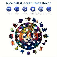 Panda Wooden Puzzles Toys For Advanced Players Animal Shaped Pieces