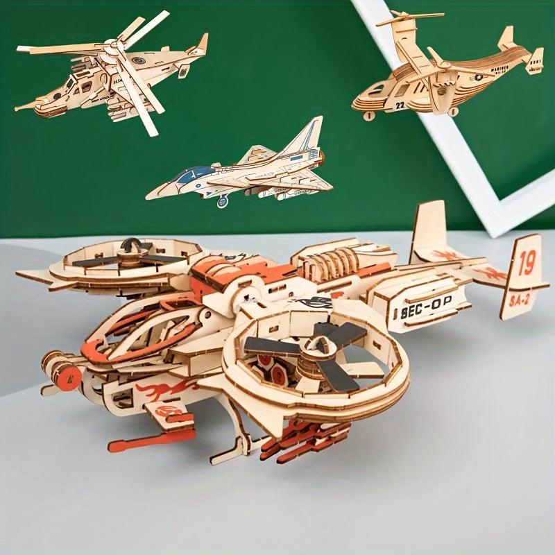 3D DIY Wooden Puzzle Model Mechanical Toy Building Game Desktop Ornaments