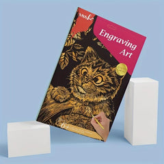 Rainbow Scratch Art Paper Set - Kids & Adults Painting Kit