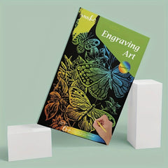 Rainbow Scratch Art Paper Set - Kids & Adults Painting Kit