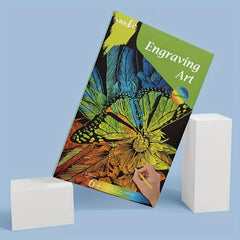 Rainbow Scratch Art Paper Set - Kids & Adults Painting Kit