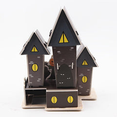 DIY Paper 3D Stereoscopic Puzzle Castle Halloween Haunted House