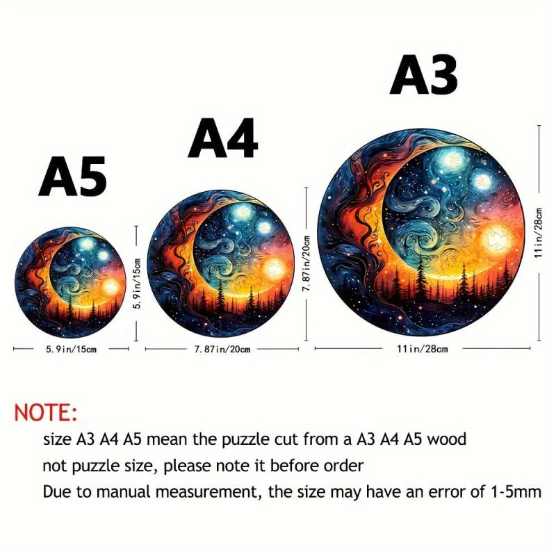 Sunset Puzzle Irregular Animal Shaped Wooden Puzzle Toy