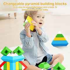 Montessori Pyramid Building Blocks Educational Toys
