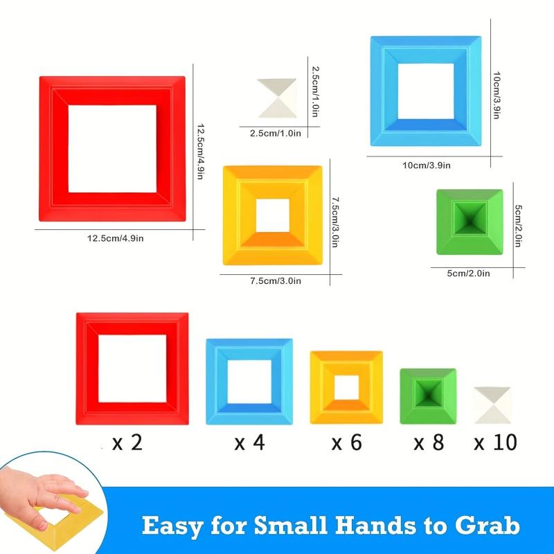 Montessori Pyramid Building Blocks Educational Toys