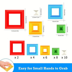 Montessori Pyramid Building Blocks Educational Toys