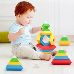 Montessori Pyramid Building Blocks Educational Toys