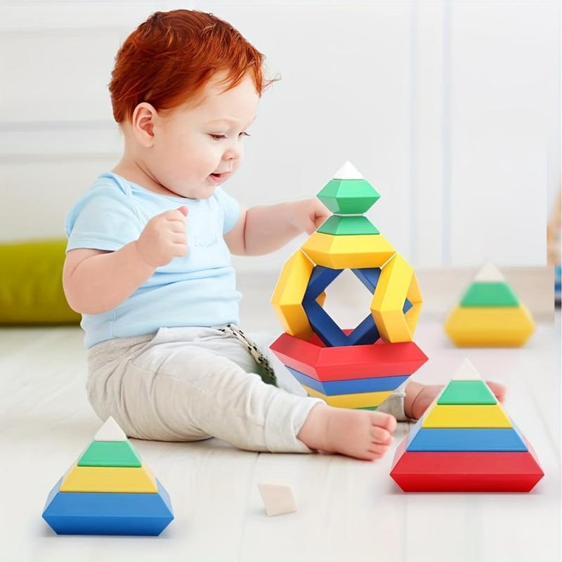 Montessori Pyramid Building Blocks Educational Toys