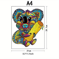 Colorful Koala Wooden Jigsaw Puzzle for Adults
