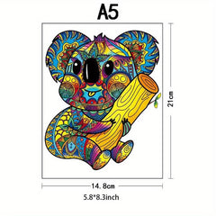 Colorful Koala Wooden Jigsaw Puzzle for Adults