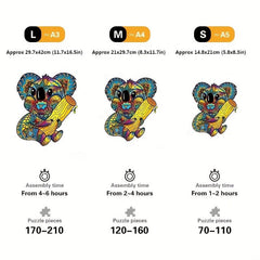 Colorful Koala Wooden Jigsaw Puzzle for Adults