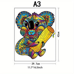 Colorful Koala Wooden Jigsaw Puzzle for Adults