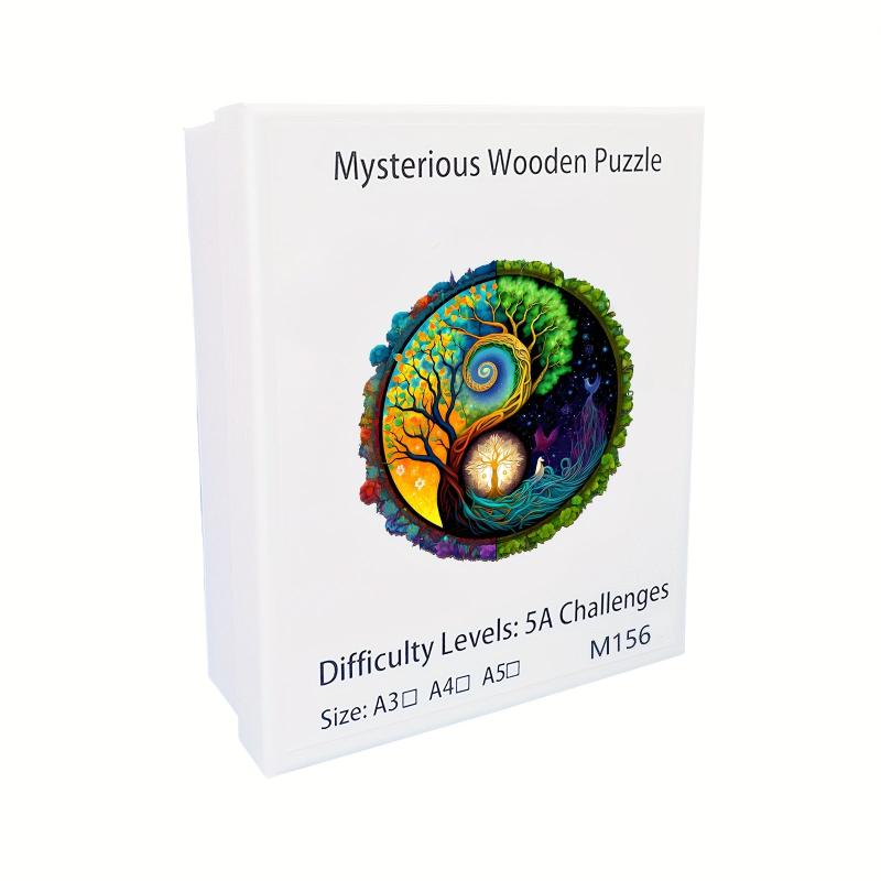 Starry Night God Tree Wooden Jigsaw Puzzle