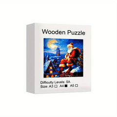 Christmas Wooden Puzzles Santa Claus Irregular Animal Shaped Creative