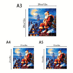 Christmas Wooden Puzzles Santa Claus Irregular Animal Shaped Creative