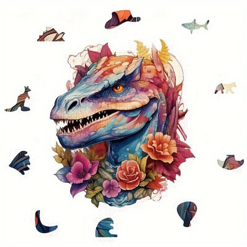 Dinosaur Wooden Puzzle Adult Birthday Party Games Decorative Paintings