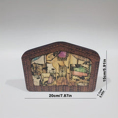 Wooden Jesus Puzzle Nativity Mystery Religious Home Decor
