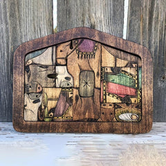 Wooden Jesus Puzzle Nativity Mystery Religious Home Decor