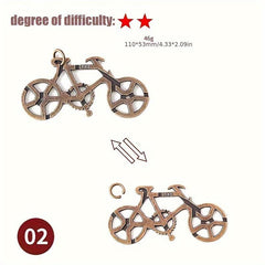 Classic IQ Metal Brain Teaser Magic Toy Puzzle Game Funny Gift Lock Novel